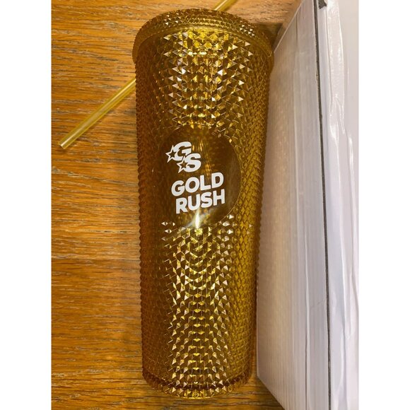 Gold Rush Textured Tumbler With Straw 24oz - Picture 2 of 4